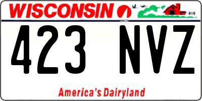 WI license plate 423NVZ