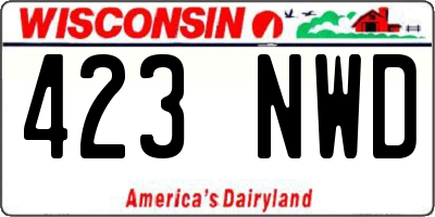 WI license plate 423NWD