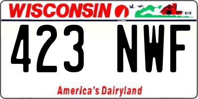 WI license plate 423NWF