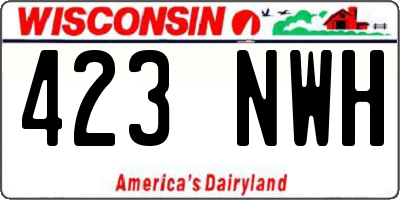 WI license plate 423NWH