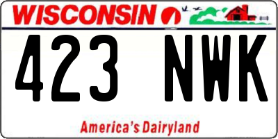 WI license plate 423NWK