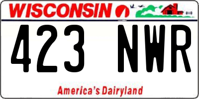 WI license plate 423NWR