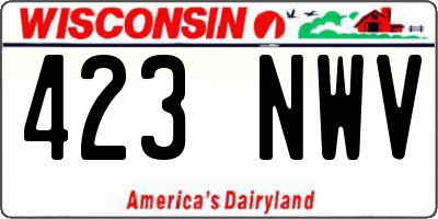 WI license plate 423NWV