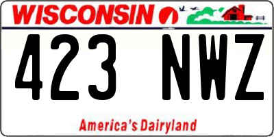 WI license plate 423NWZ