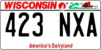 WI license plate 423NXA