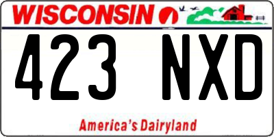 WI license plate 423NXD