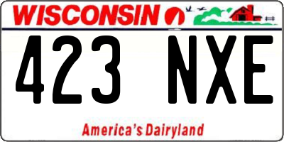 WI license plate 423NXE