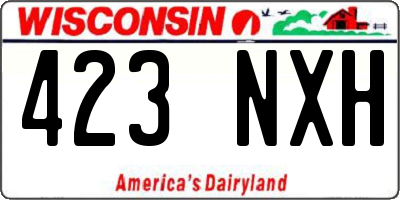 WI license plate 423NXH