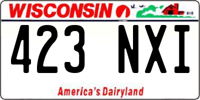 WI license plate 423NXI