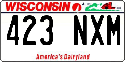 WI license plate 423NXM