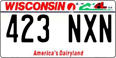 WI license plate 423NXN