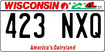 WI license plate 423NXQ