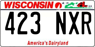 WI license plate 423NXR