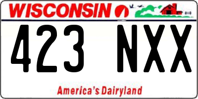 WI license plate 423NXX