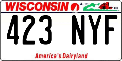 WI license plate 423NYF