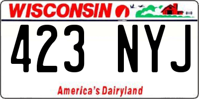 WI license plate 423NYJ
