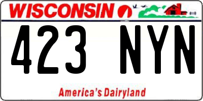 WI license plate 423NYN