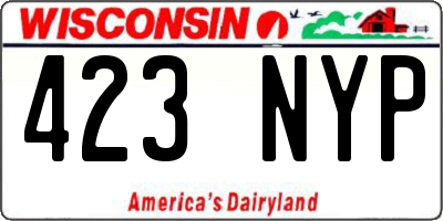 WI license plate 423NYP