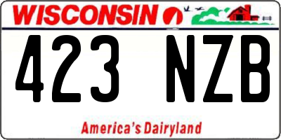 WI license plate 423NZB