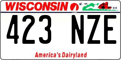 WI license plate 423NZE