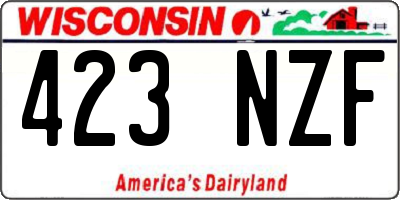 WI license plate 423NZF