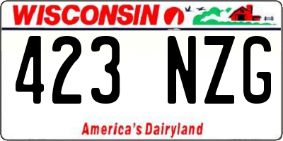 WI license plate 423NZG