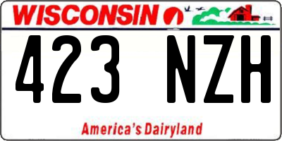 WI license plate 423NZH