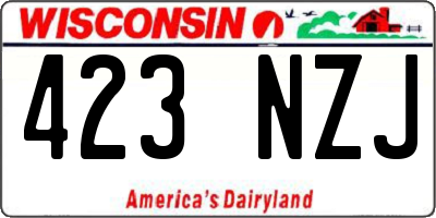 WI license plate 423NZJ