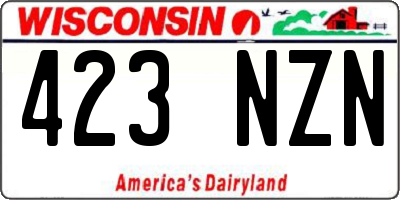 WI license plate 423NZN