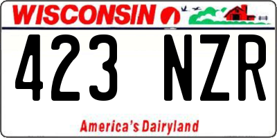 WI license plate 423NZR