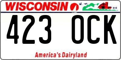 WI license plate 423OCK