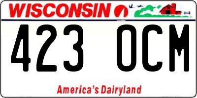 WI license plate 423OCM