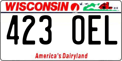 WI license plate 423OEL