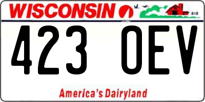 WI license plate 423OEV