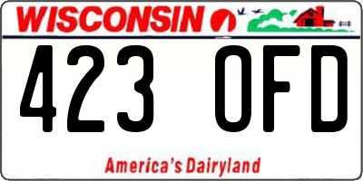 WI license plate 423OFD