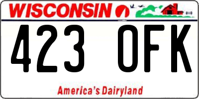 WI license plate 423OFK