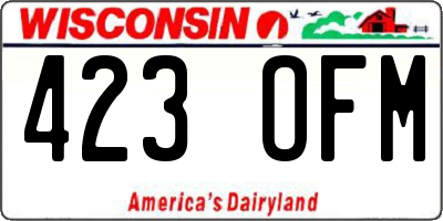 WI license plate 423OFM