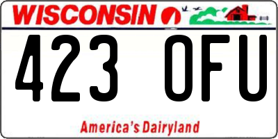 WI license plate 423OFU