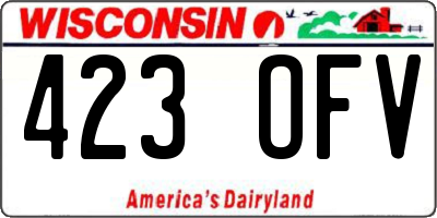 WI license plate 423OFV