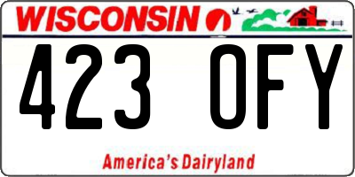 WI license plate 423OFY