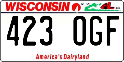 WI license plate 423OGF