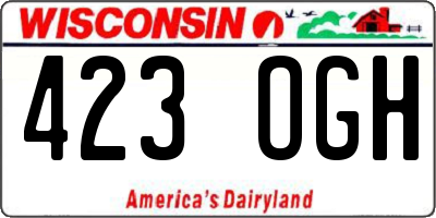WI license plate 423OGH
