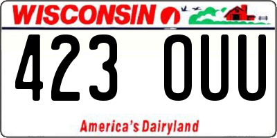 WI license plate 423OUU