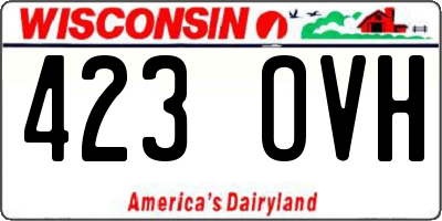 WI license plate 423OVH