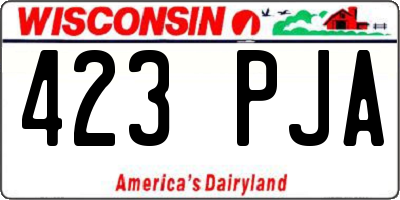 WI license plate 423PJA