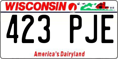 WI license plate 423PJE