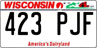 WI license plate 423PJF