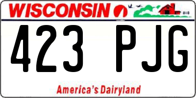 WI license plate 423PJG