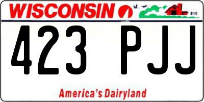WI license plate 423PJJ