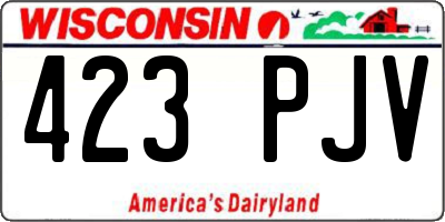 WI license plate 423PJV